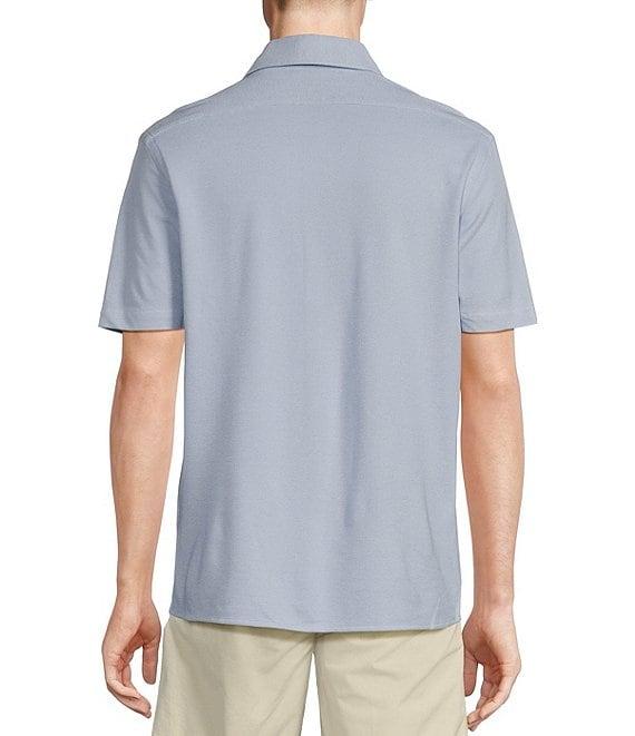 Cremieux Blue Label Solid Knit Oxford Short Sleeve Woven Shirt Product Image