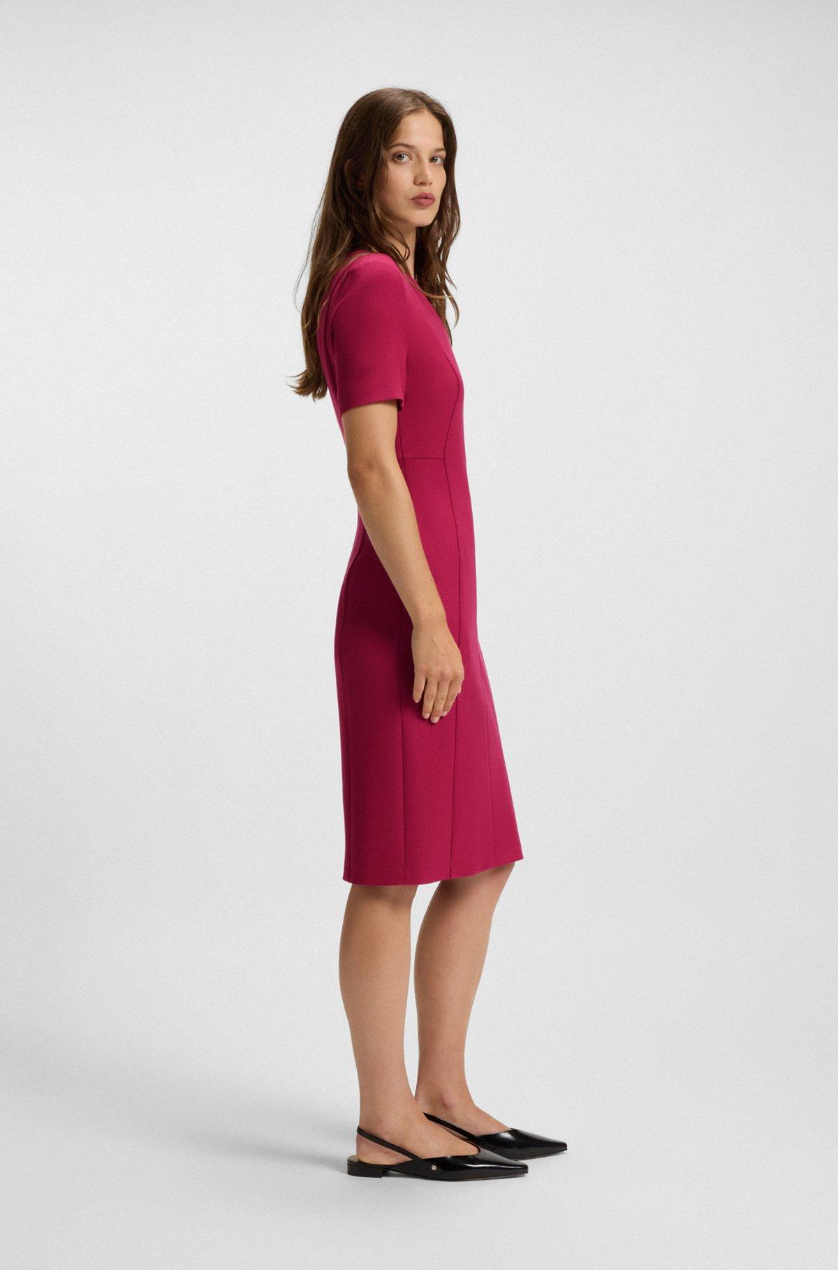 V-neck dress in stretch fabric Product Image