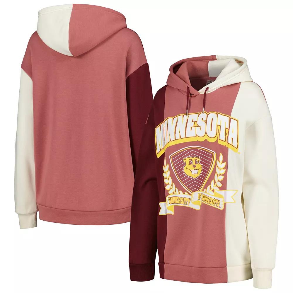 Womens Gameday Couture Maroon Minnesota Golden Gophers Hall of Fame Colorblock Pullover Hoodie Product Image