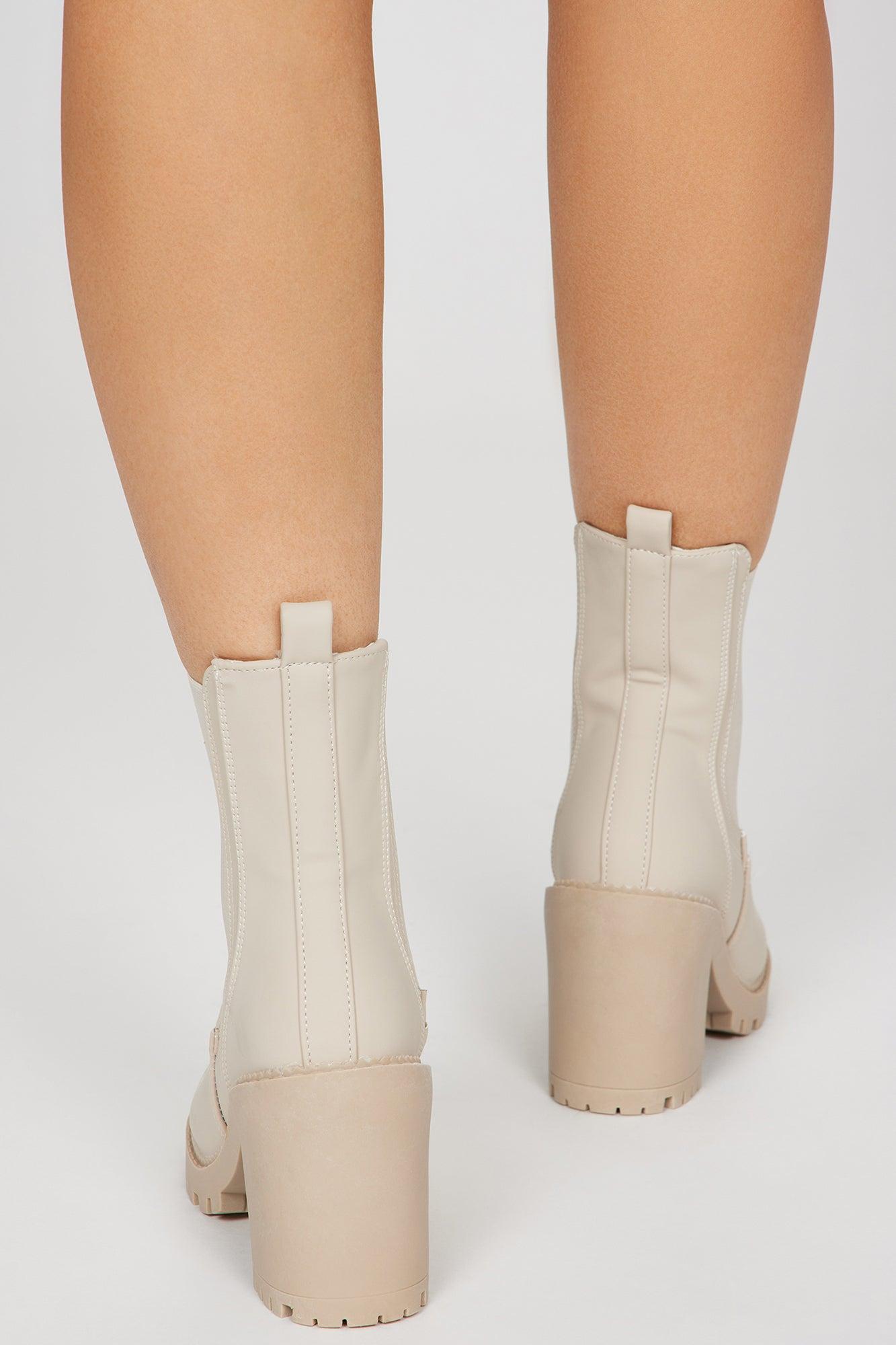 Eliana Lug Sole Boots - Grey Product Image