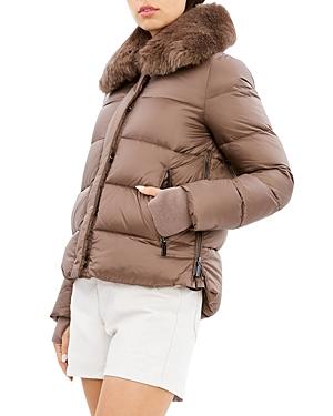 Dawn Levy Vera Shearling Trim Down Coat Product Image