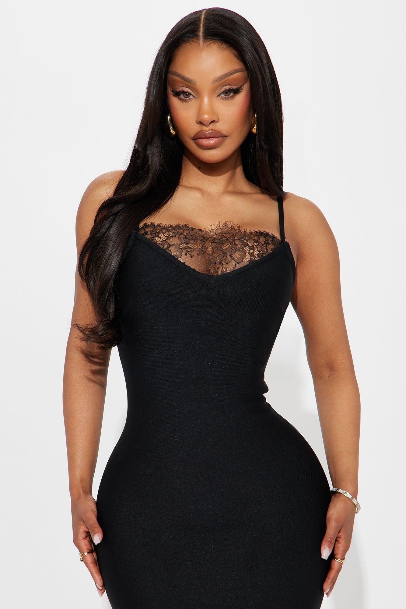 Play For Keeps Bandage Midi Dress - Black Product Image