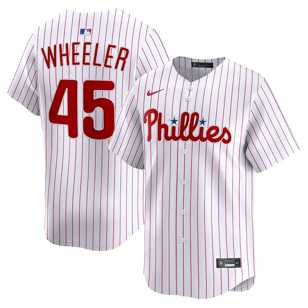 Men's Nike Zack Wheeler White Philadelphia Phillies Home Limited Player Jersey,  Product Image
