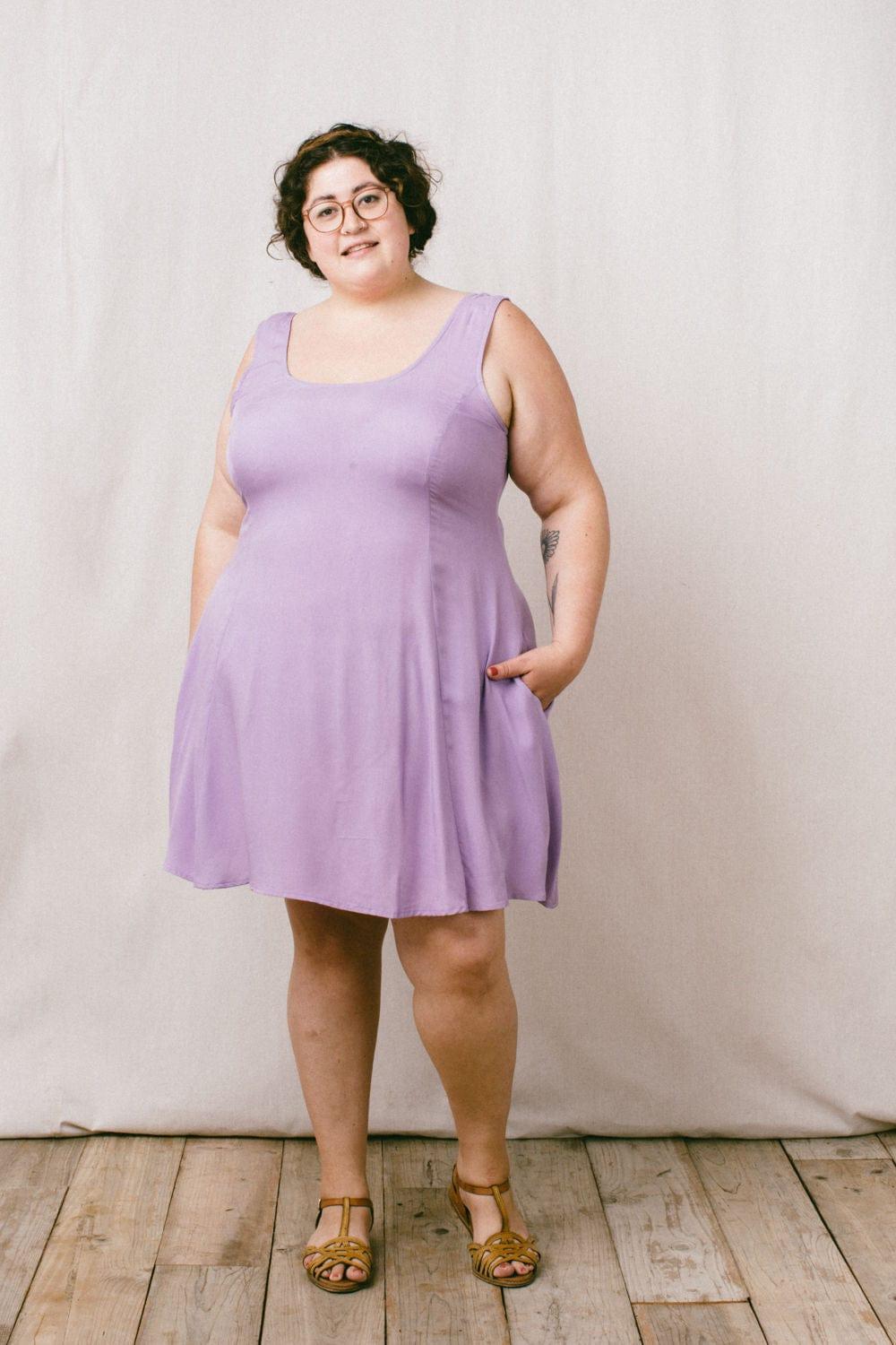 Delana Dress in Lilac Challis Product Image