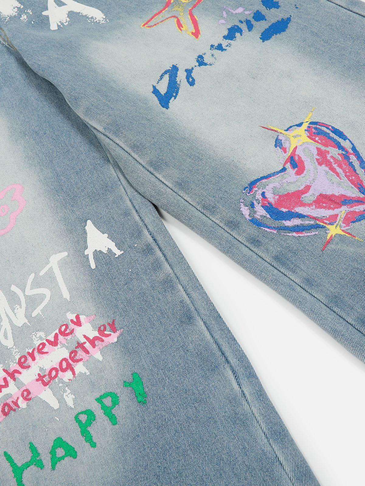 Aelfric Eden Graffiti Baggy Jeans Product Image