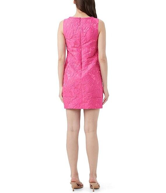 Trina Turk Belle Sweetheart Jacquard Boat Neck Sleeveless Mini Dress Product Image