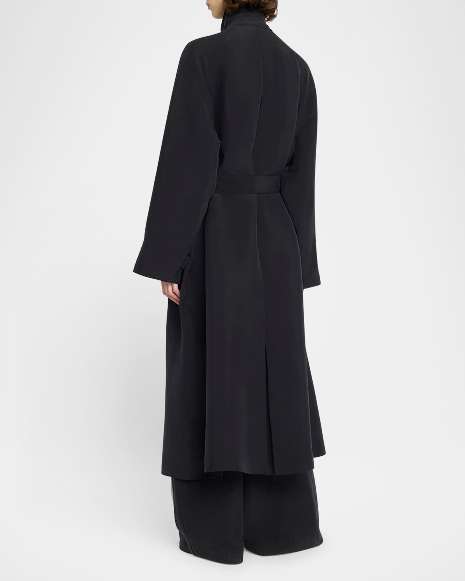 Ryo Beled Long Silk Trench Coat Product Image