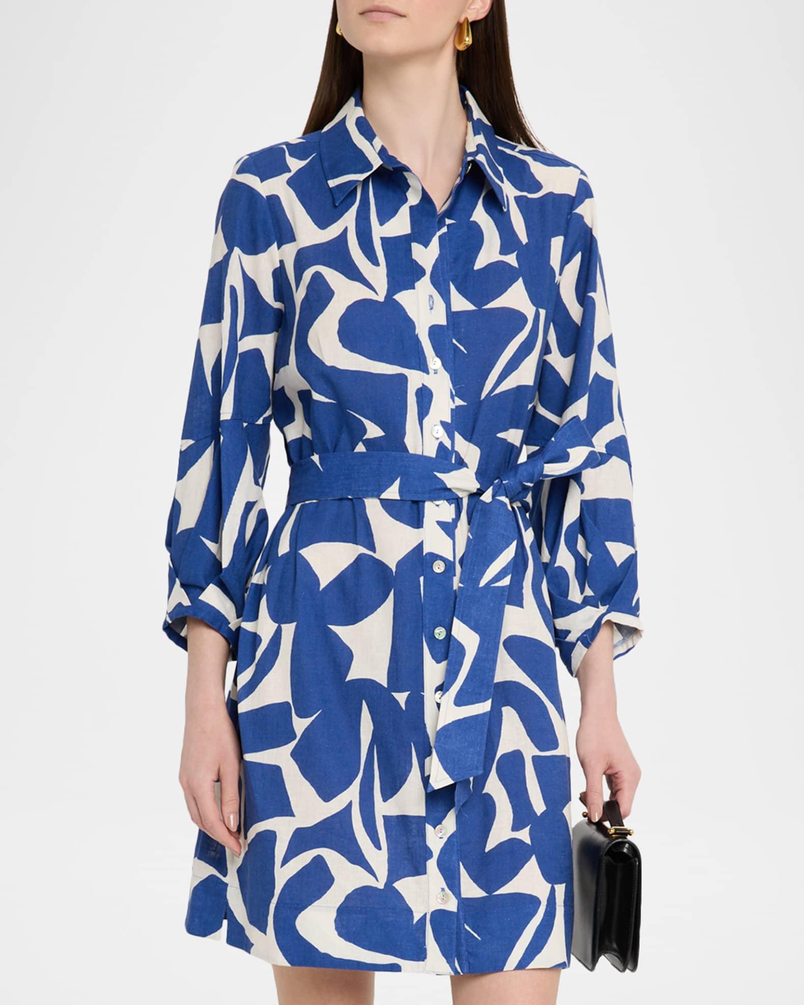 Milo Abstract-Print Mini Shirtdress Product Image