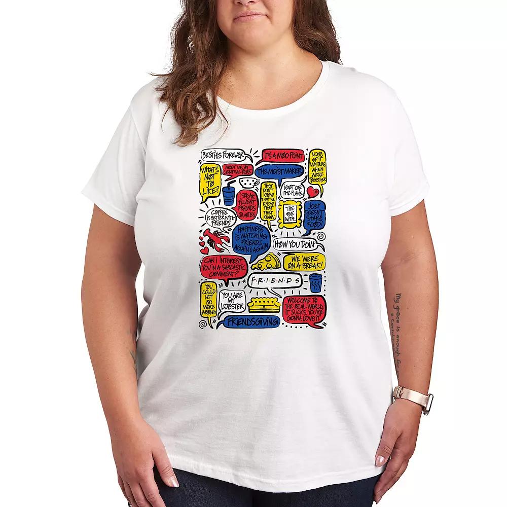 Plus Friends Quotes Speech Bubbles Graphic Tee, Women's,  Product Image