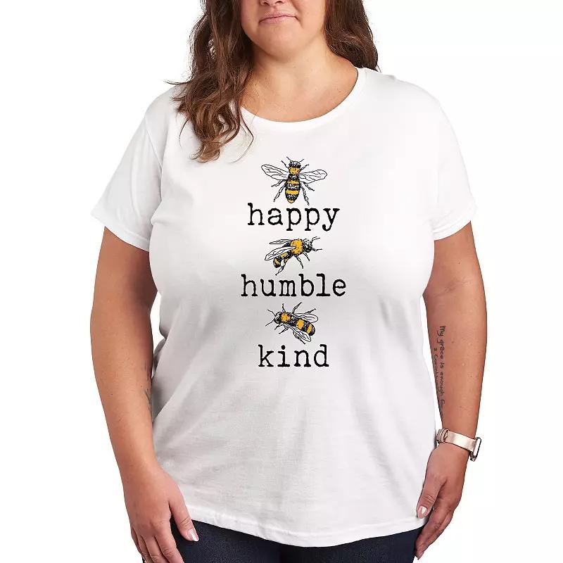 Plus Bee Happy Bee Humble Bee Kind Graphic Tee, Women's,  Product Image
