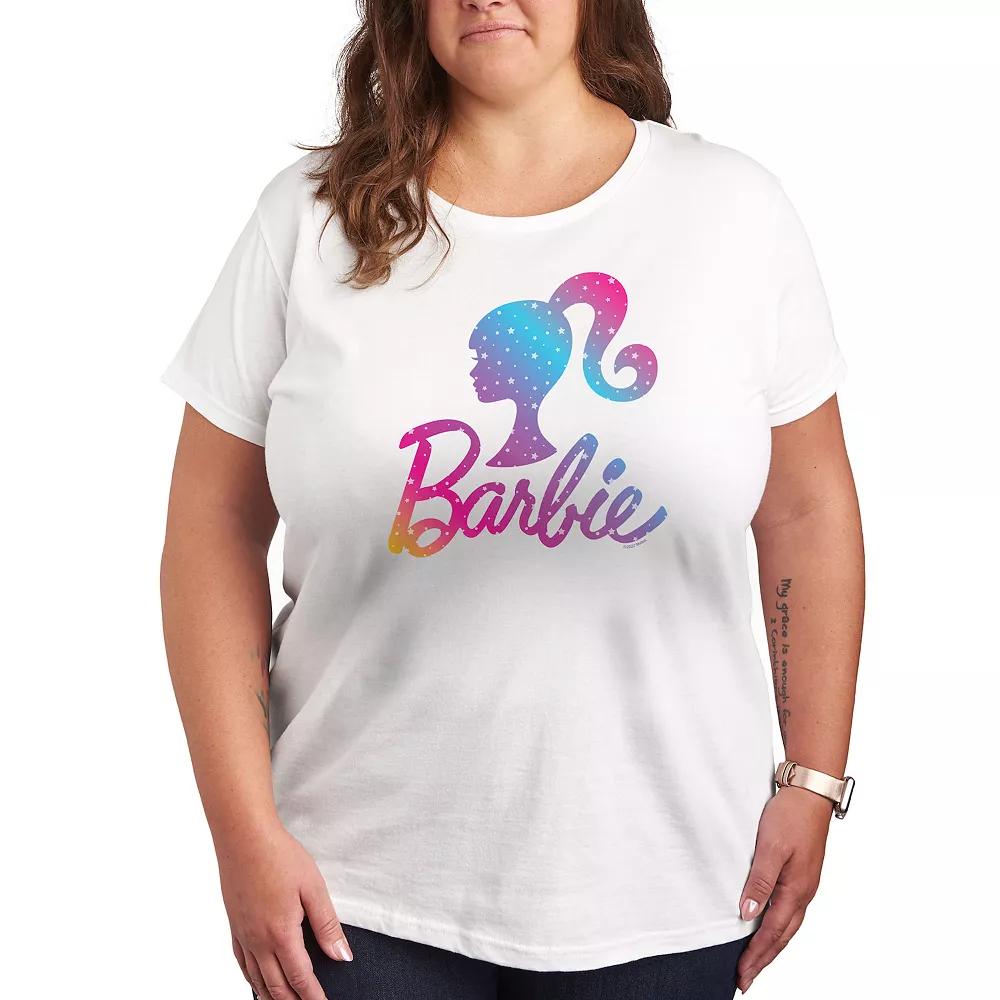 Plus Barbie® Logo Winter Stars Graphic Tee, Women's,  Product Image