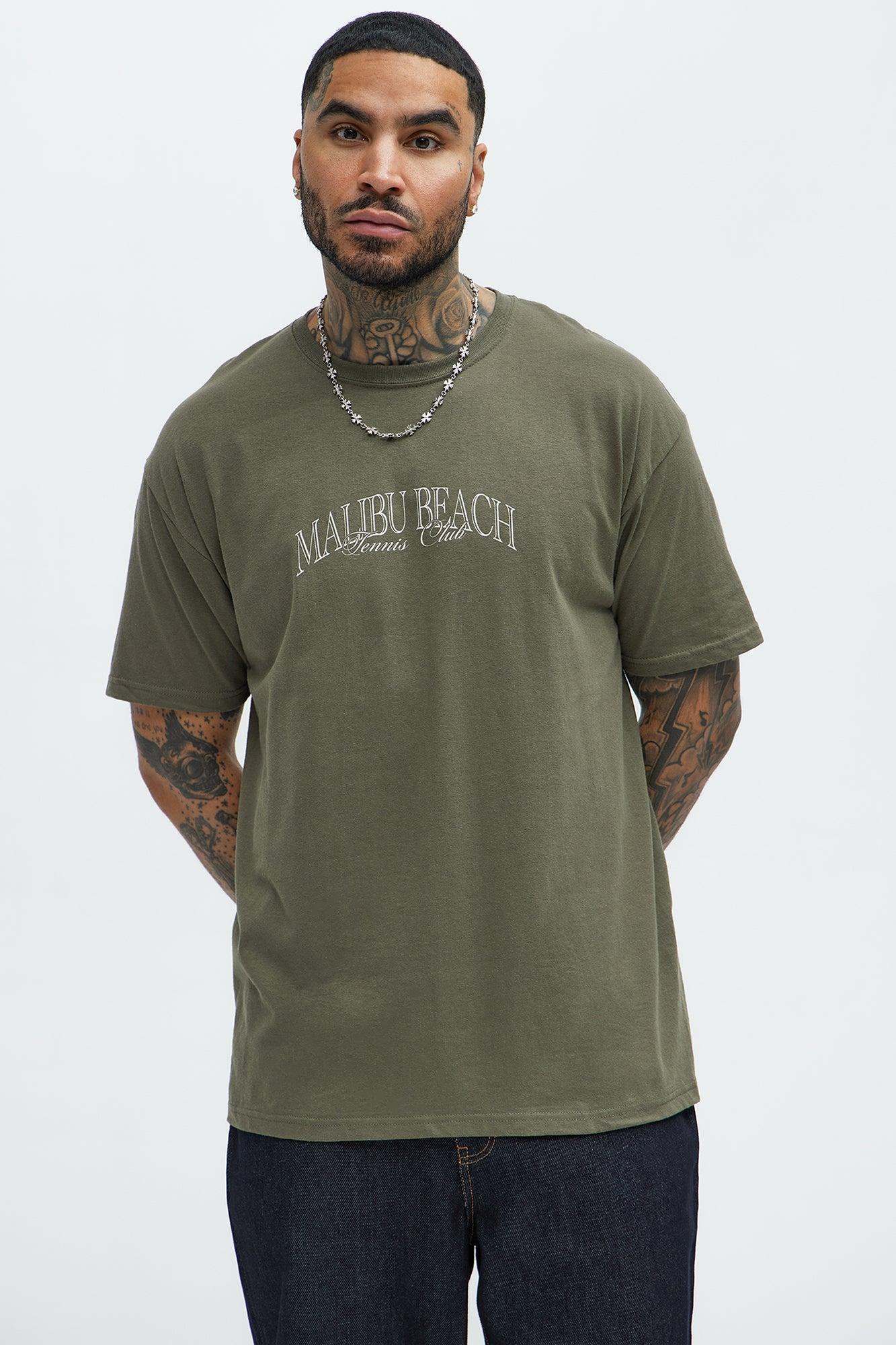 Malibu Beach Tennis Short Sleeve Tee - Olive Product Image
