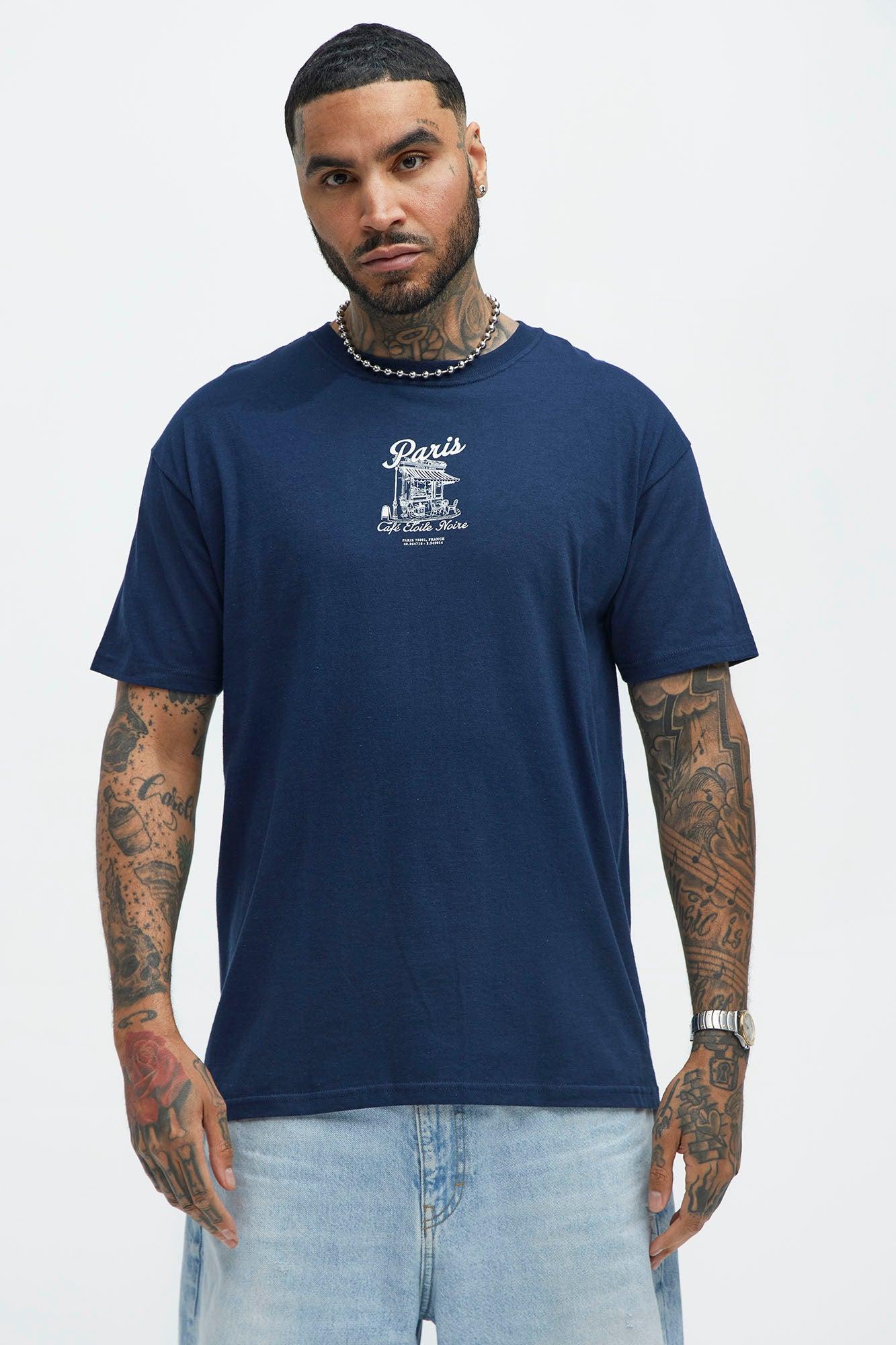 Paris Cafe Short Sleeve Tee - Navy Product Image