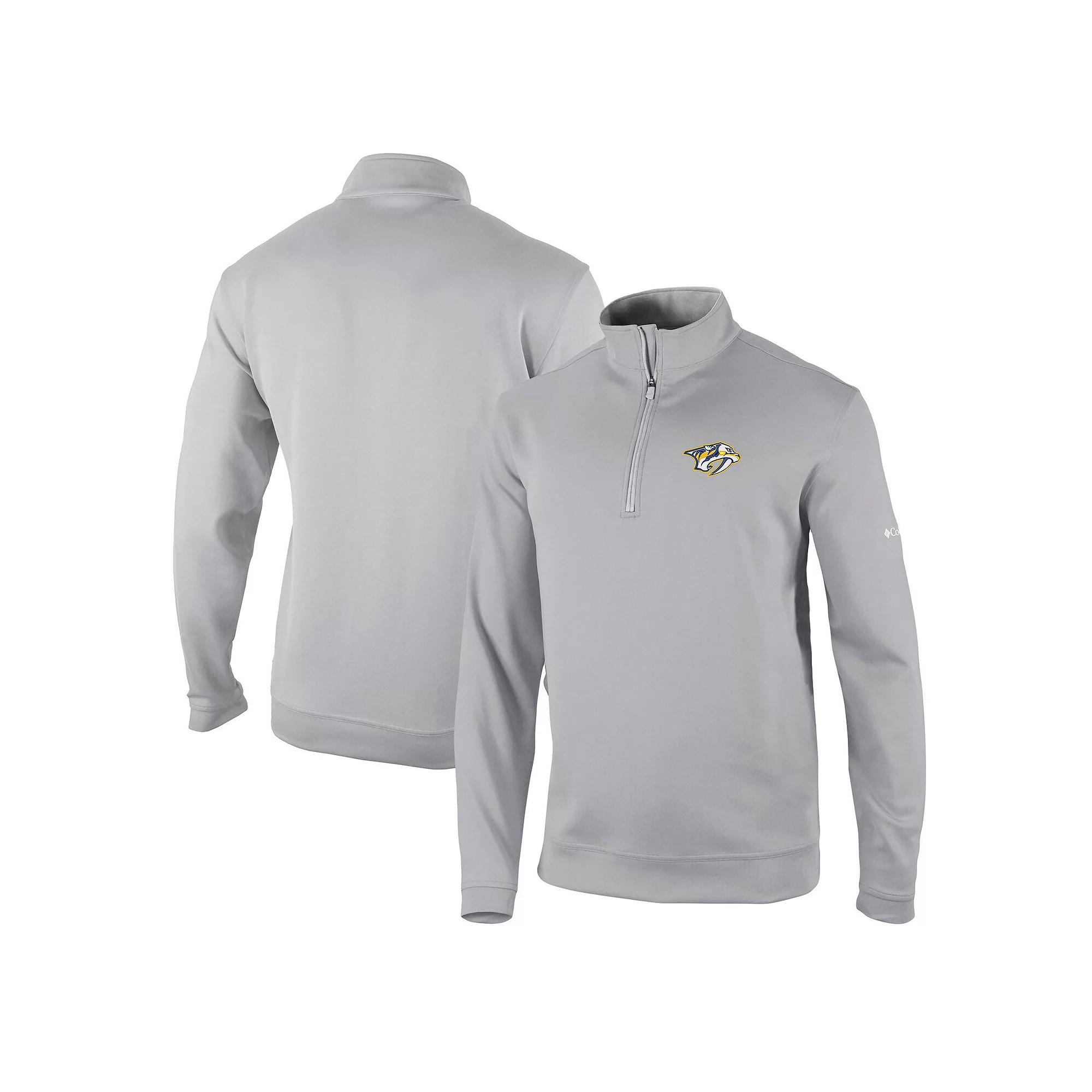 Men's Columbia Gray Nashville Predators Wickham Hills Omni-Wick Quarter-Zip Jacket, Size: XL, Pdt Grey Product Image