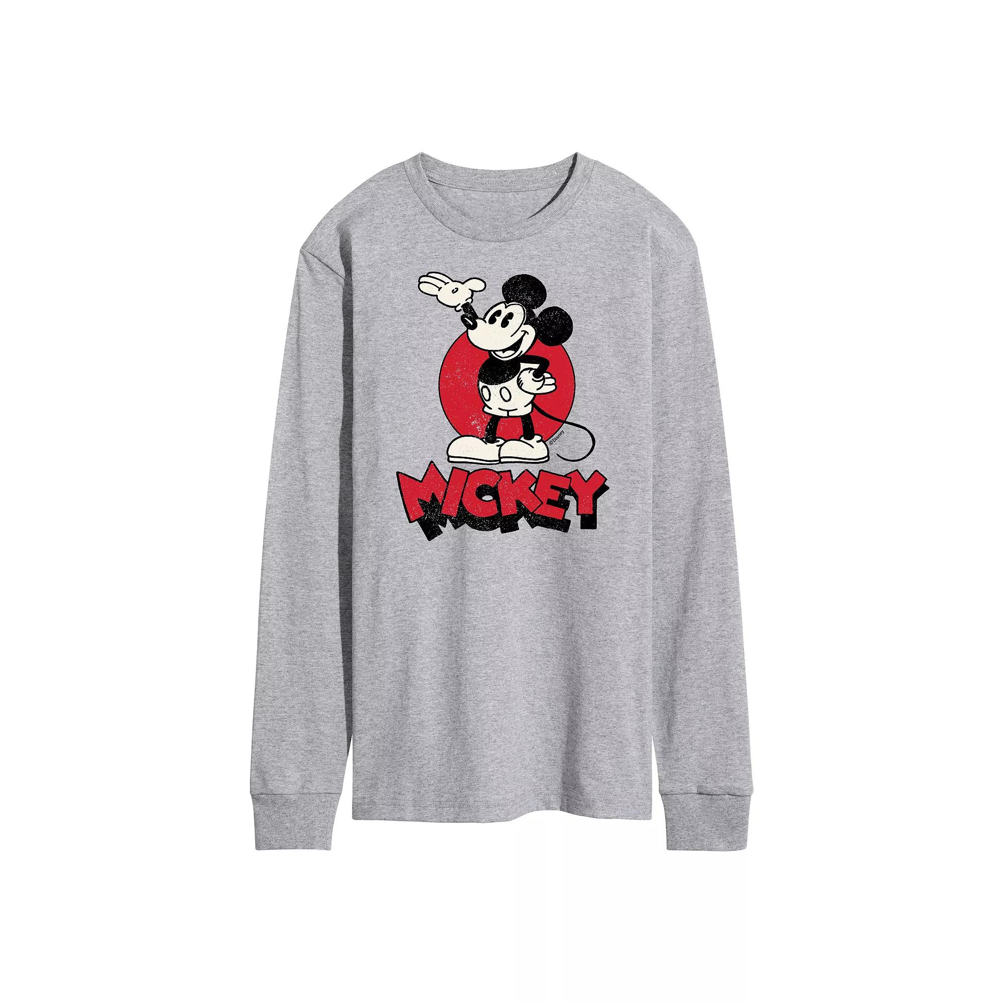 Disney's Mickey Mouse Men's Heritage Long Sleeve Graphic Tee,  Product Image
