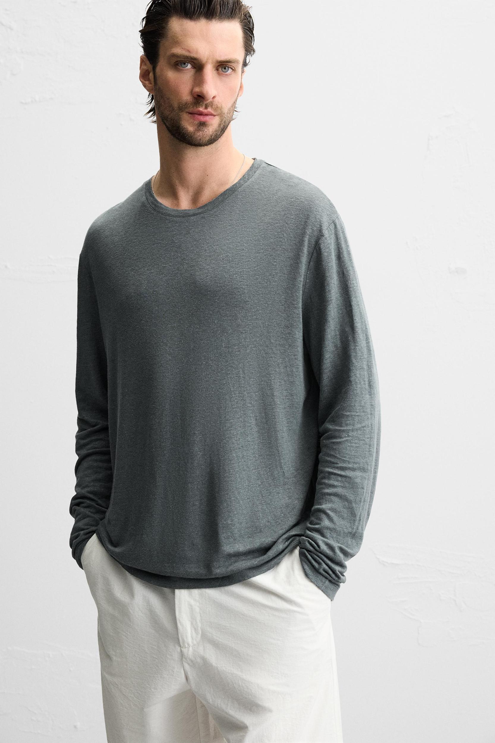LINEN BLEND T-SHIRT Product Image