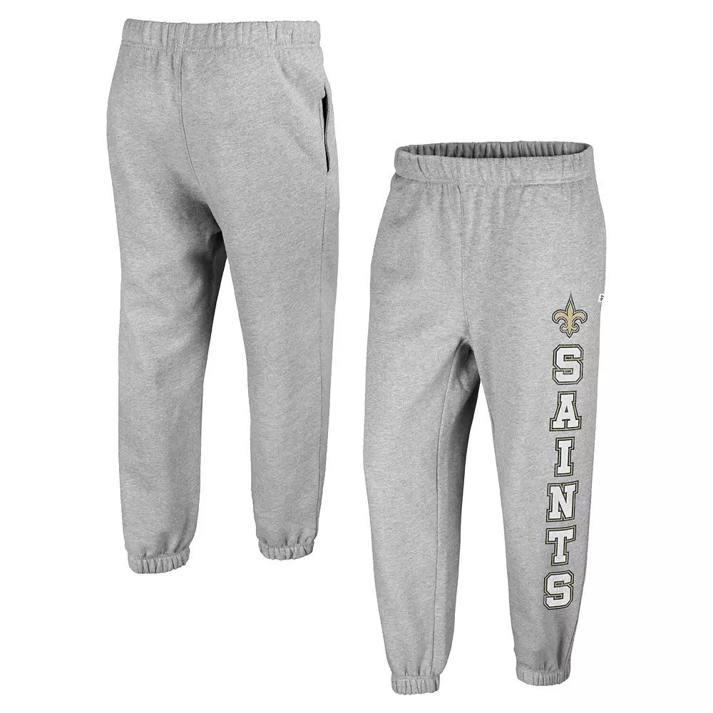 Women's '47 Gray New Orleans Saints Double Pro Harper Jogger Sweatpants,  Product Image