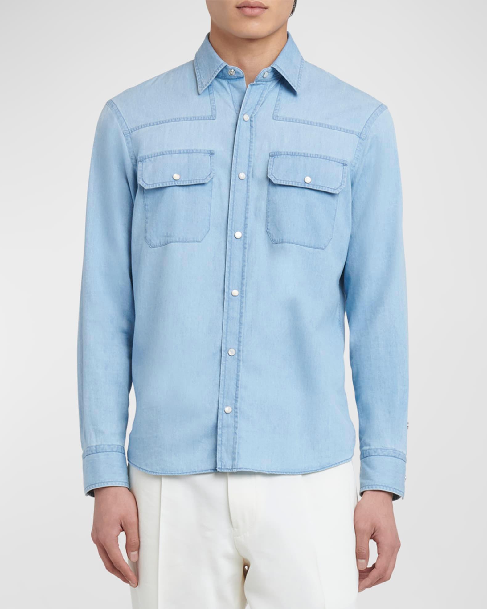 Men's Cashco Denim Western Shirt Product Image