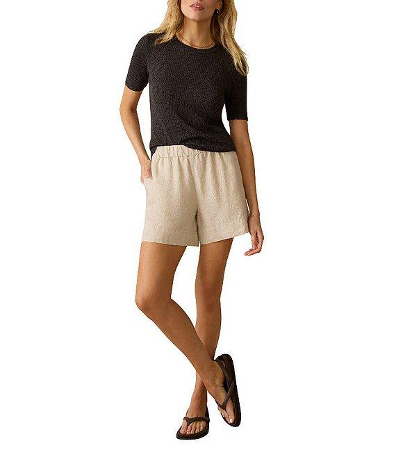 Faherty Bayview Organic Cotton Woven Mid Rise Boxer Shorts Product Image