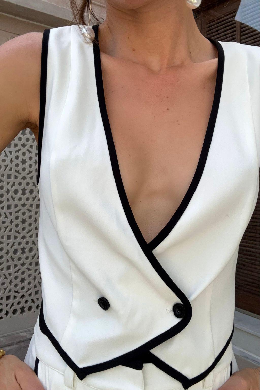 Skylar White Vest Product Image