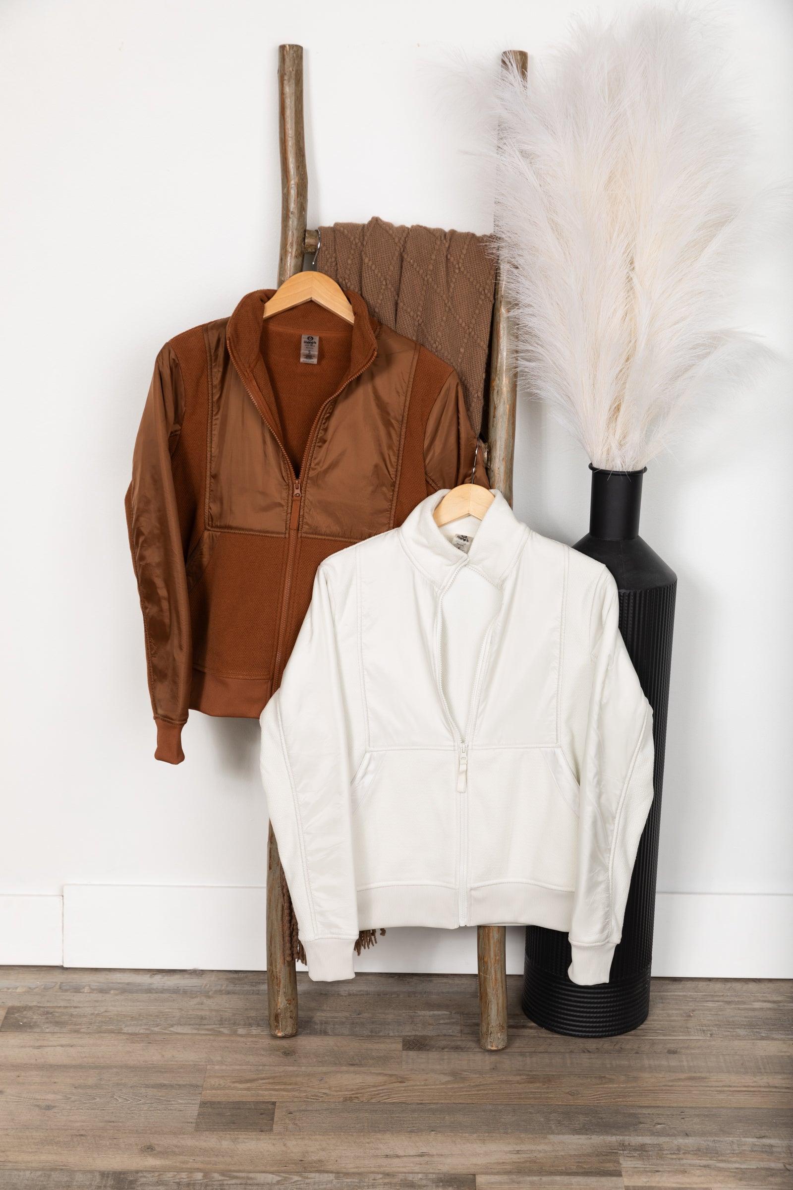 Textured Fleece Hybrid Zip Up Jacket Product Image