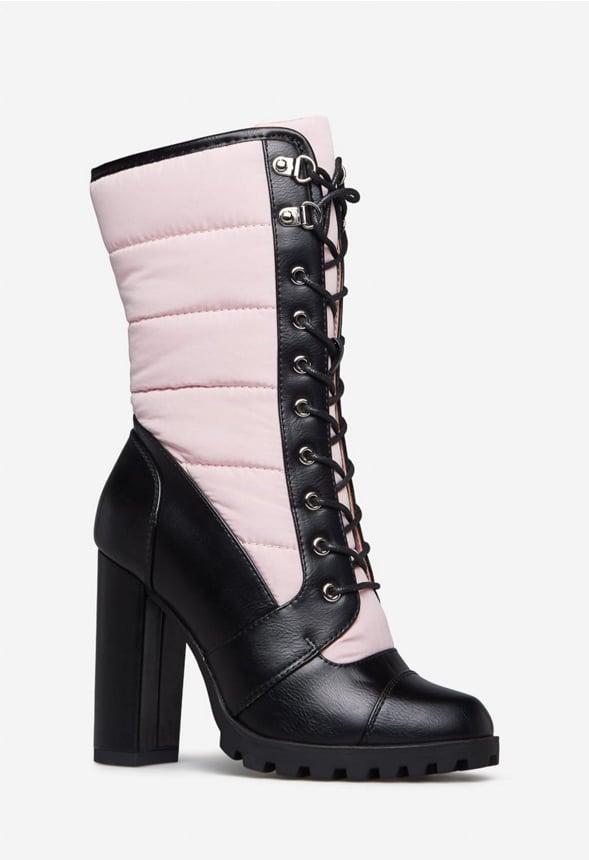 JustFab Margaux Platform Loafer Pump Womens Black/ White Size 8.5 Product Image