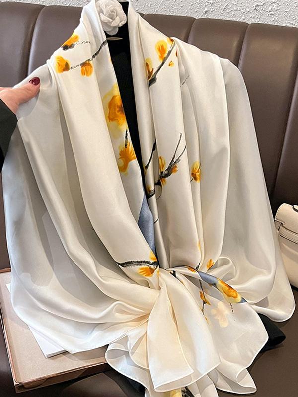 Flower Print Sun Protection Scarf Product Image