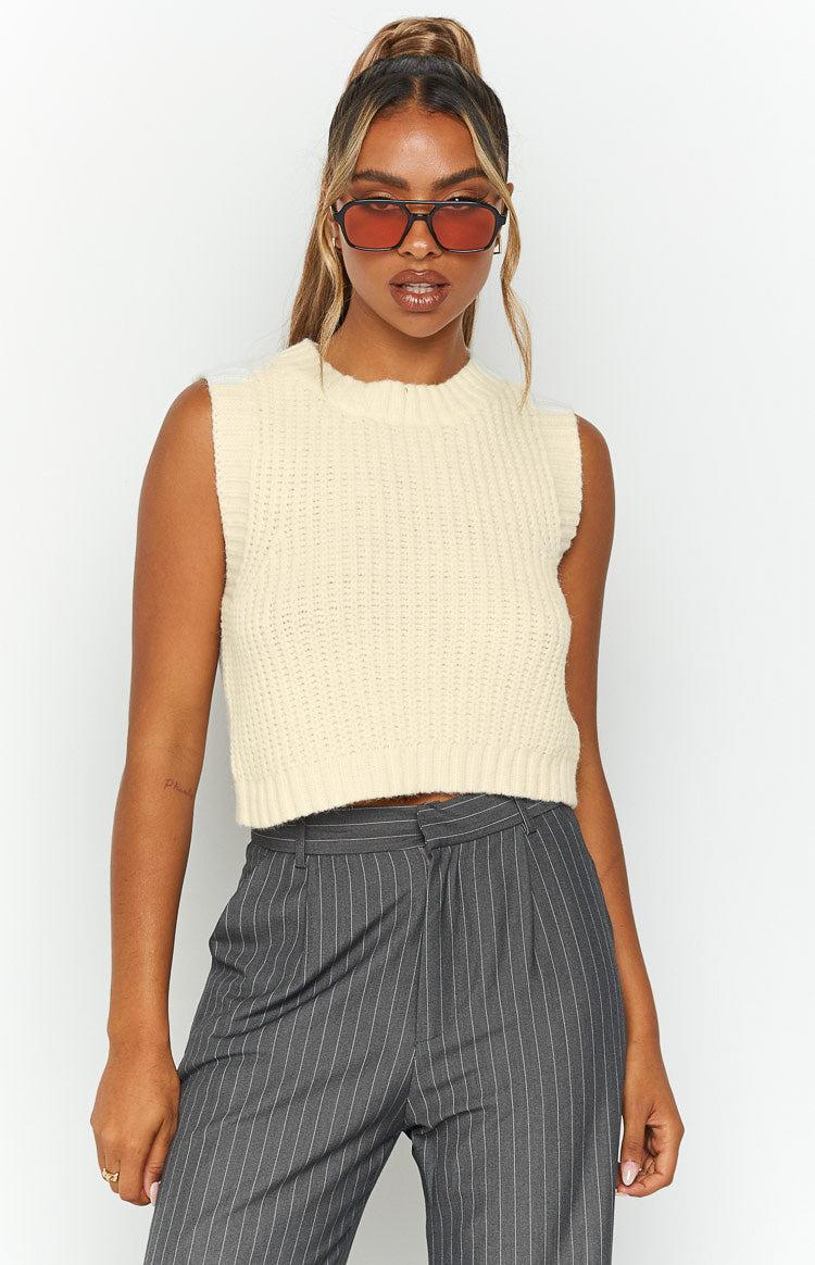 Snoh White Knit Tank Product Image