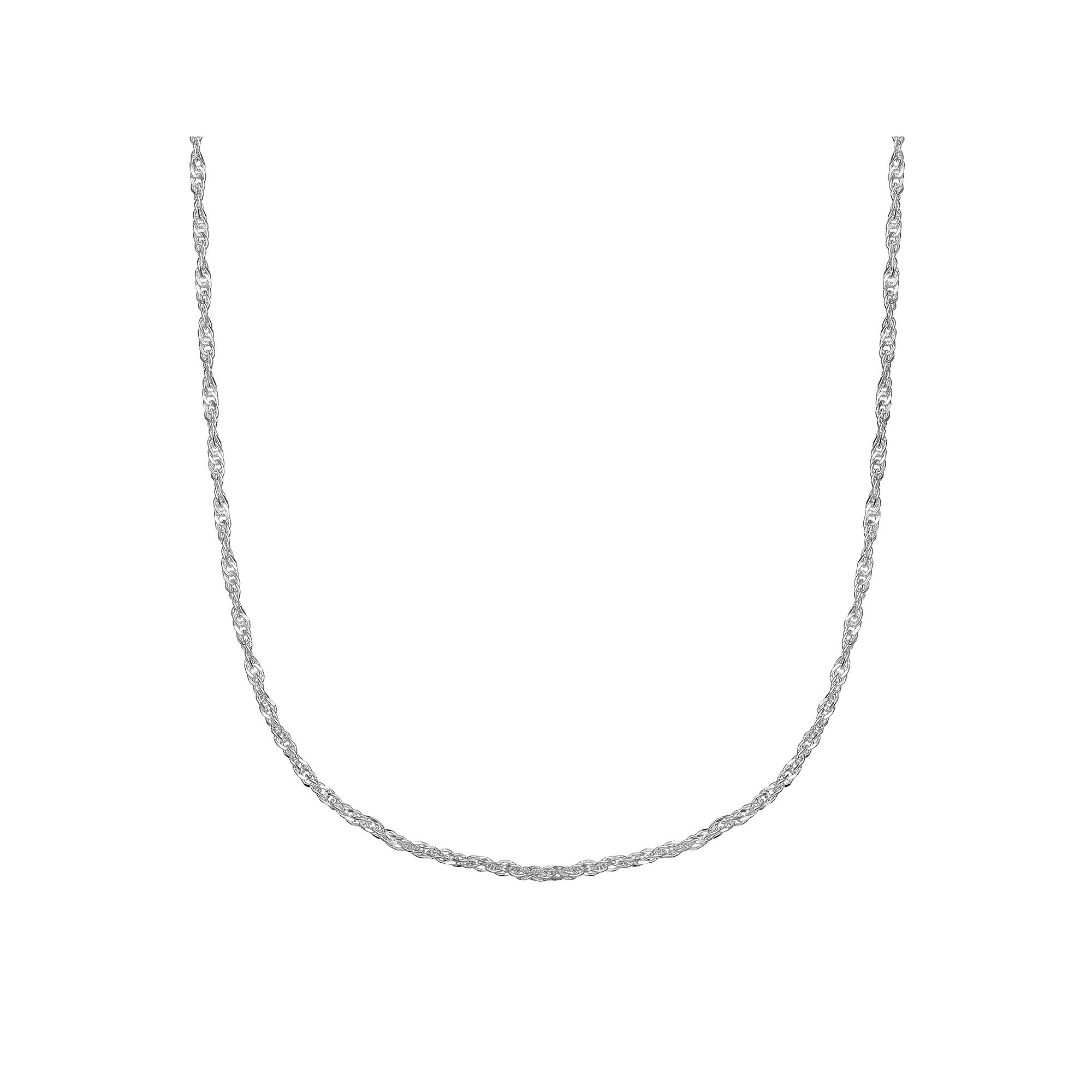 PRIMROSE Sterling Silver Singapore Chain Necklace, Women's, Size: 18", Silver Tone Product Image