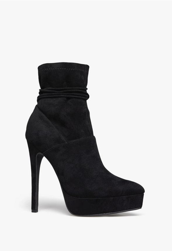 JustFab Margaux Platform Loafer Pump Womens Black/ White Size 8.5 Product Image