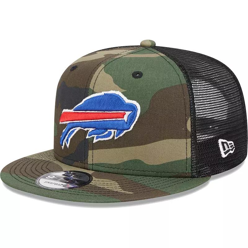 Men's New Era Camo Buffalo Bills  Main Trucker 9FIFTY Snapback Hat, Green Product Image
