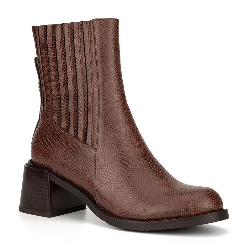 Torgeis Regent Women's Block Heel Ankle Boots, Size: 6.5, Brown Product Image