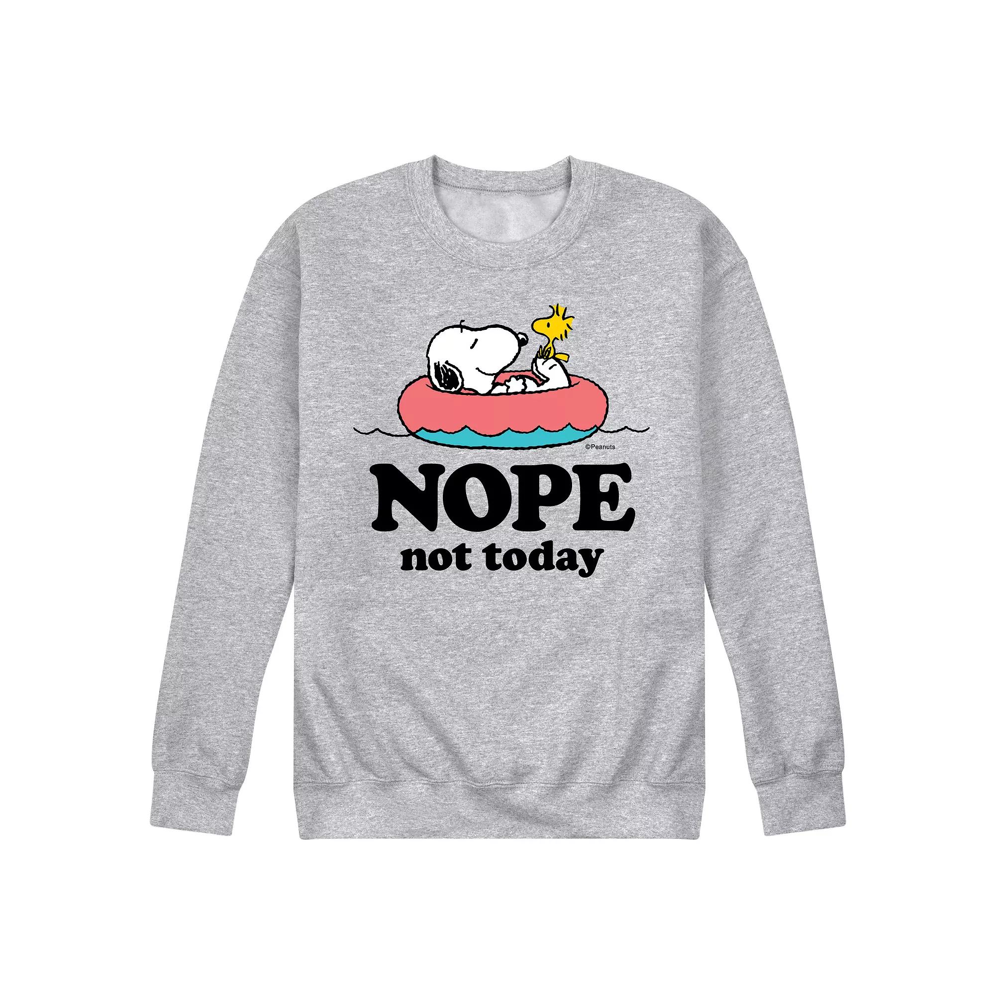 Men's Peanuts Snoopy Woodstock Nope Not Today Graphic Sweatshirt,  Product Image