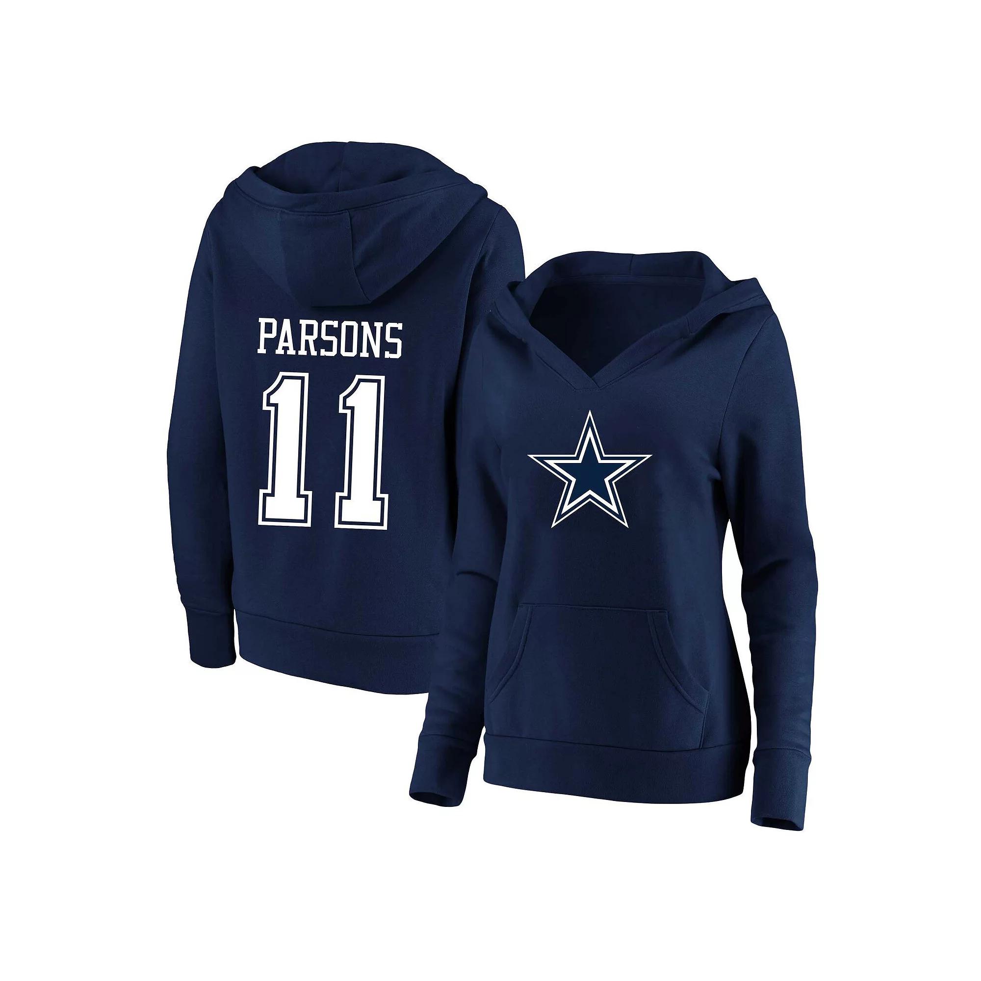 Women's Profile Micah Parsons Navy Dallas Cowboys Plus Size Player Name & Number Pullover Hoodie, Size: 4XL, Blue Product Image