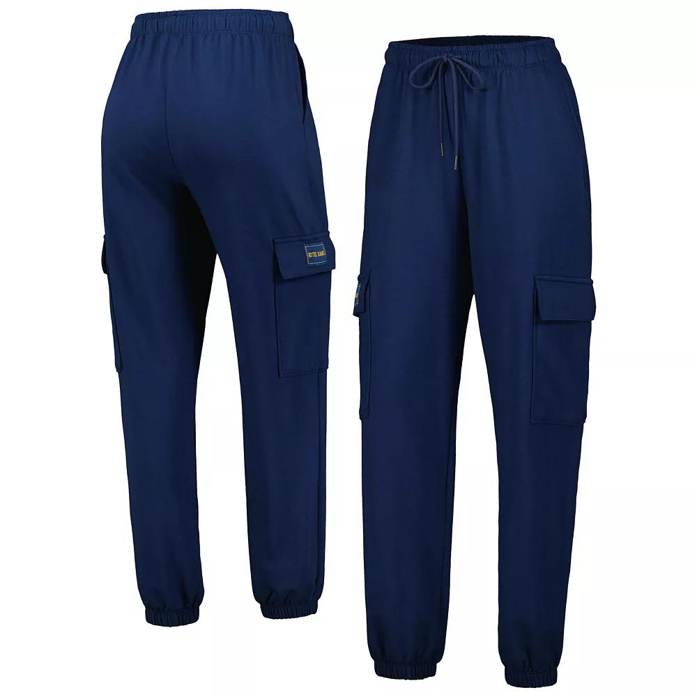 Women's Lusso Navy Notre Dame Fighting Irish Mellie Cargo Pants, Size: Medium, Blue Product Image