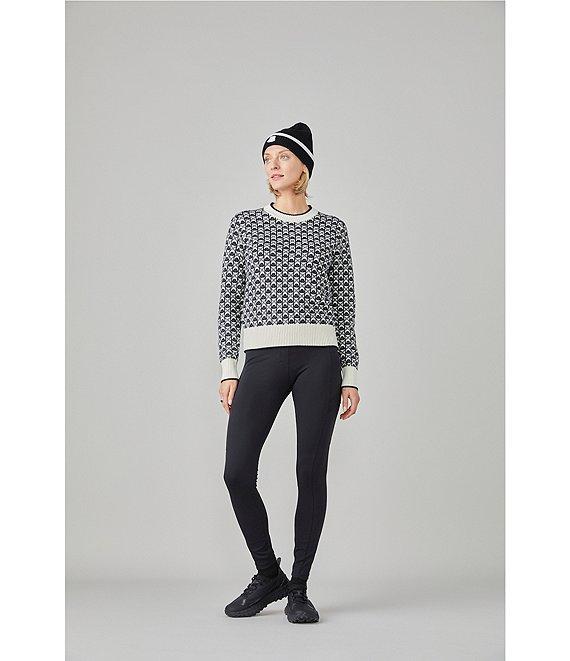 TILLEY Knit Jacquard Crew Neck Long Sleeve Sweater Product Image