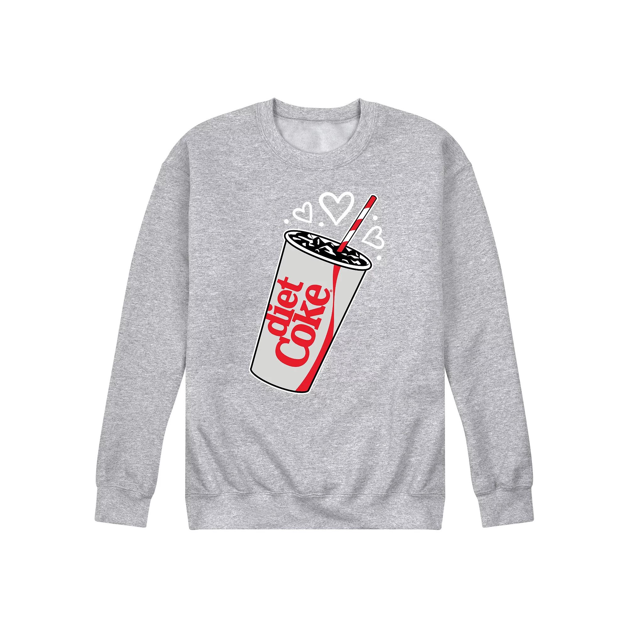 Men's Diet Coke Heart Bubbles Fleece Sweatshirt,  Product Image