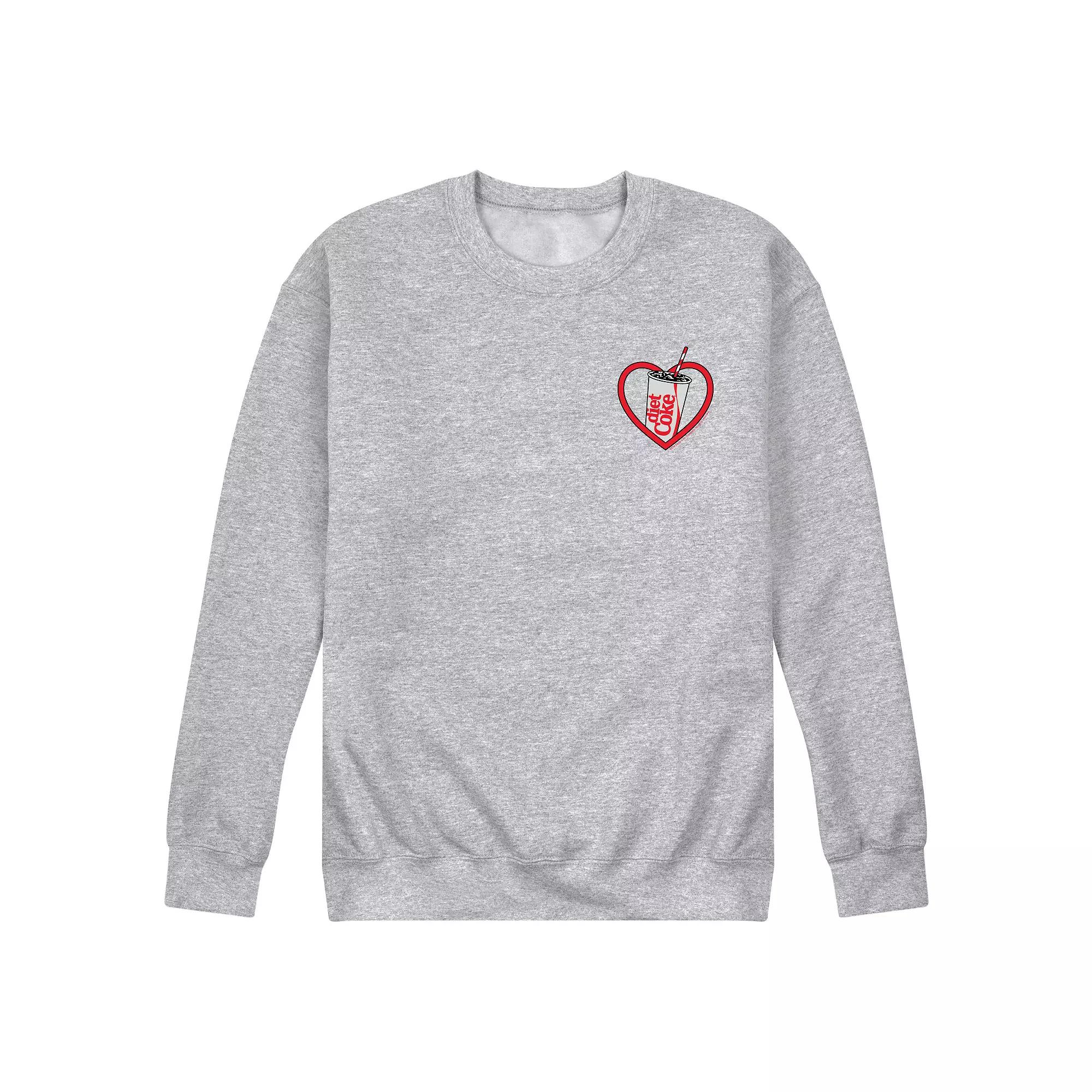 Men's Diet Coke Heart Fleece Sweatshirt,  Product Image