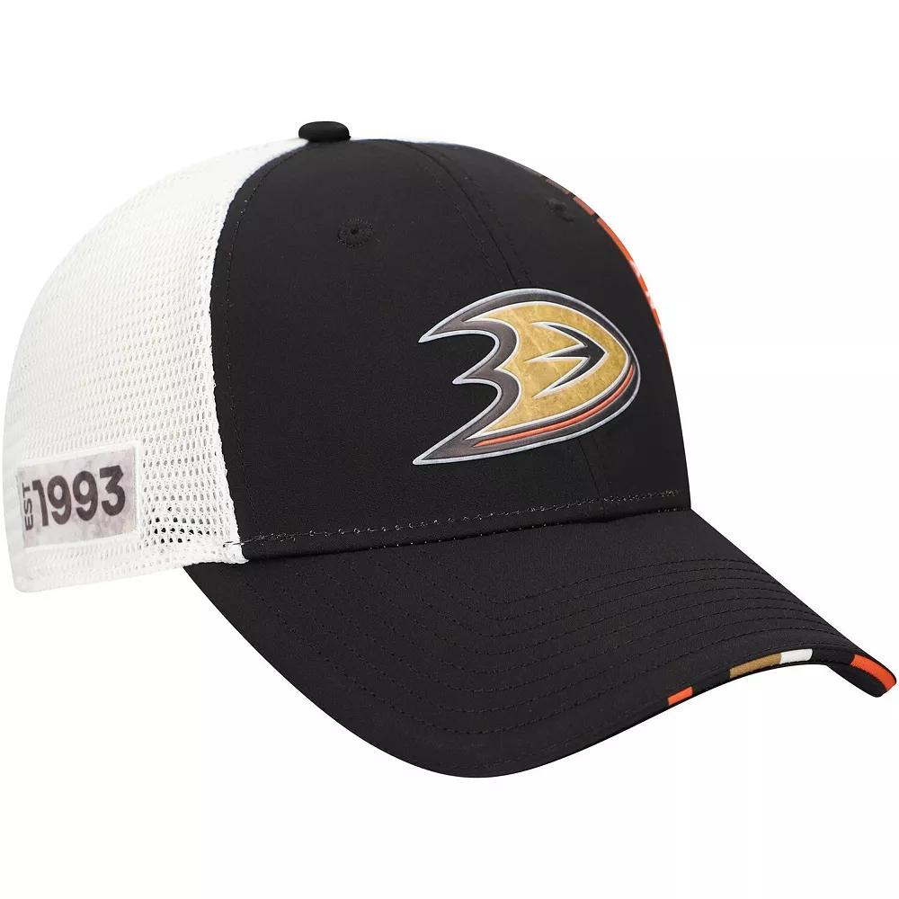 Men's Fanatics  Black Anaheim Ducks Authentic Pro Draft Adjustable Trucker Hat, Dks Black Product Image