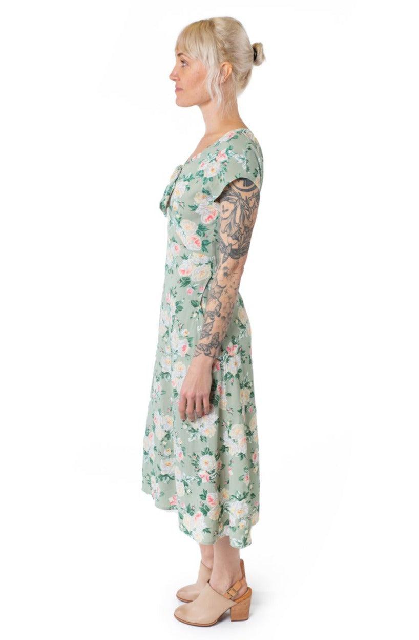 Tatiana Dress in Sage Floral Product Image