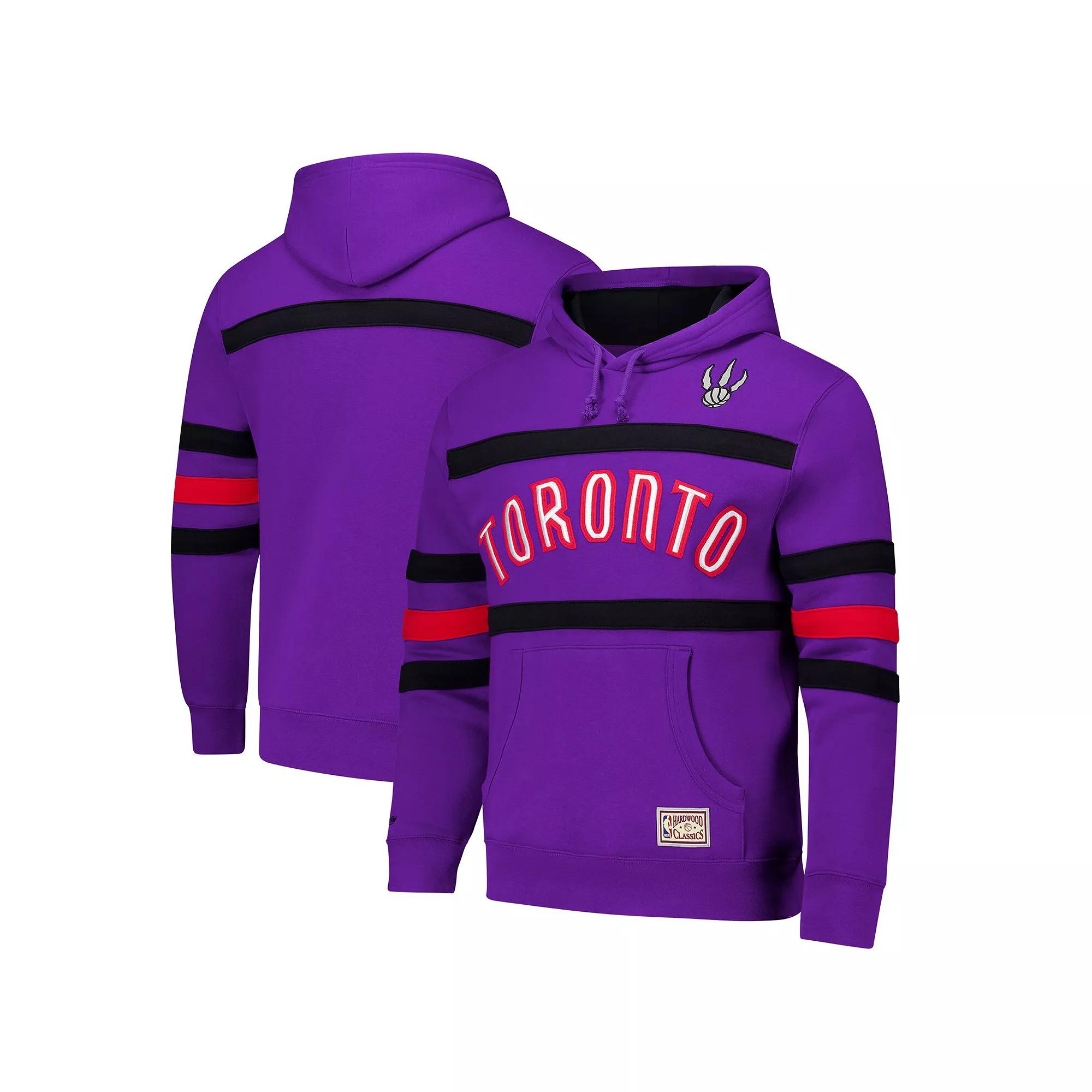 Men's Mitchell & Ness Purple Toronto Raptors Hardwood Classics Nights Head Coach Pullover Hoodie,  Product Image