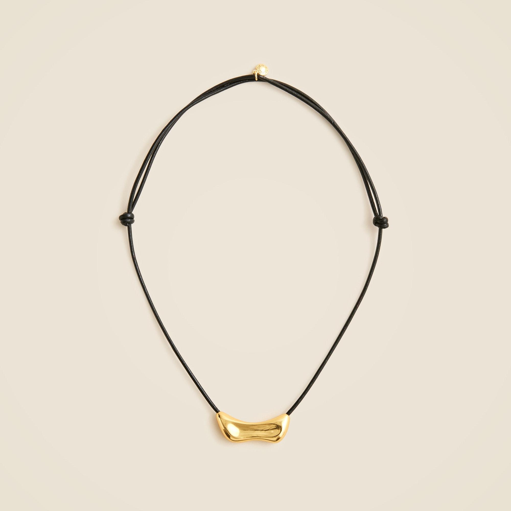 Leather cord pendant necklace Product Image
