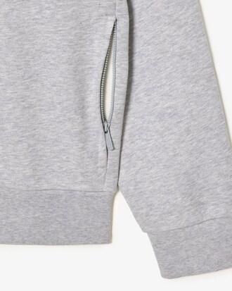Zip-Up High Neck Fleece Sweatshirt Product Image