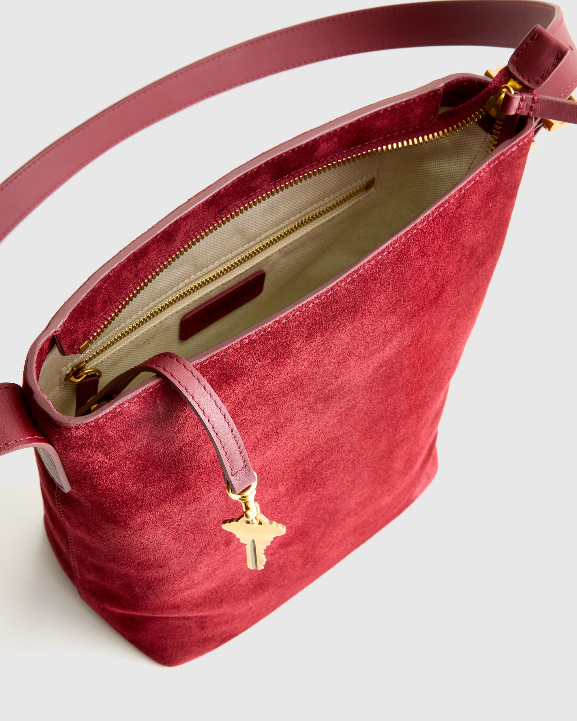 Quince | Women's Italian Suede Bucket Crossbody Suede Leather Product Image