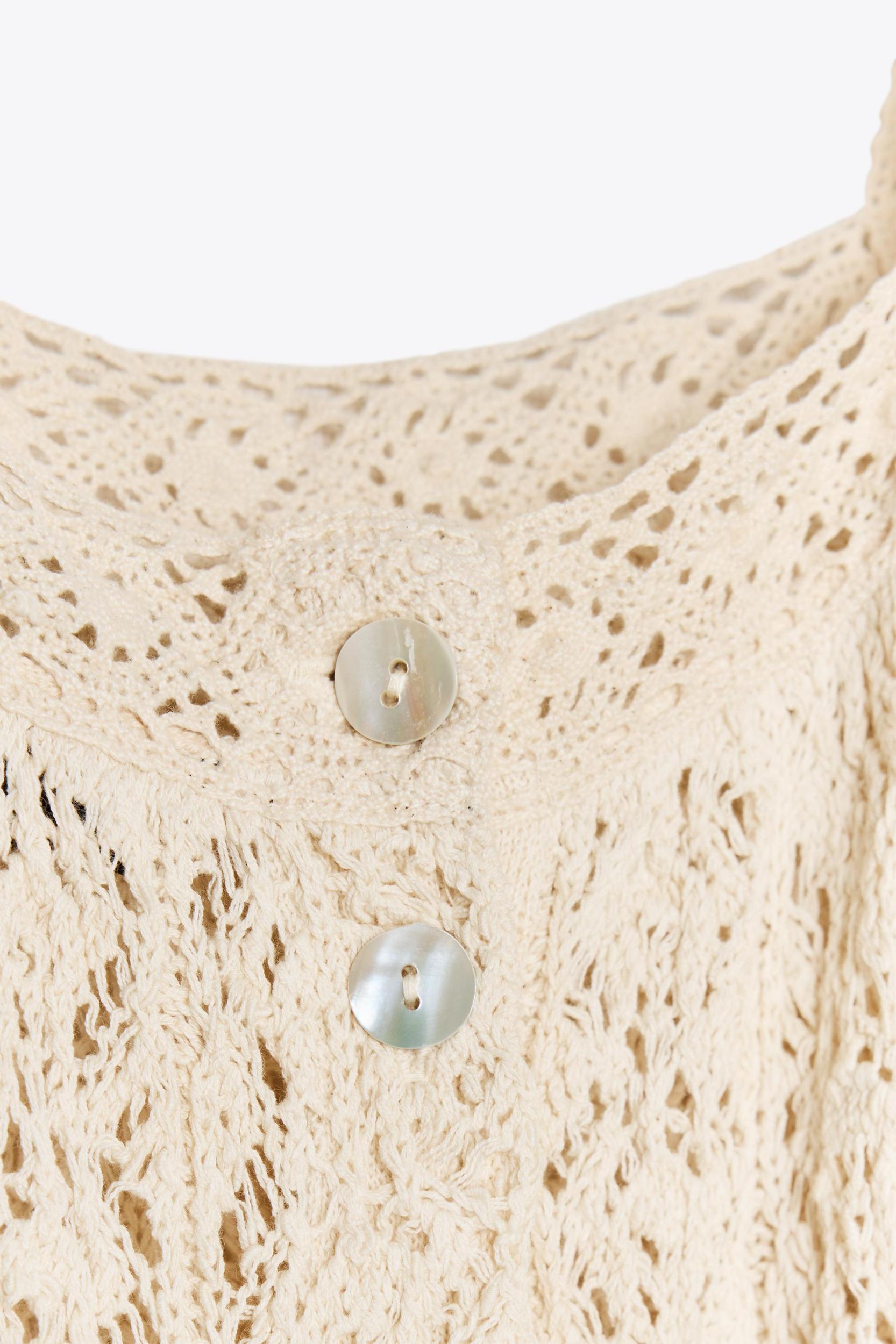 POINTELLE KNIT LACE TOP Product Image