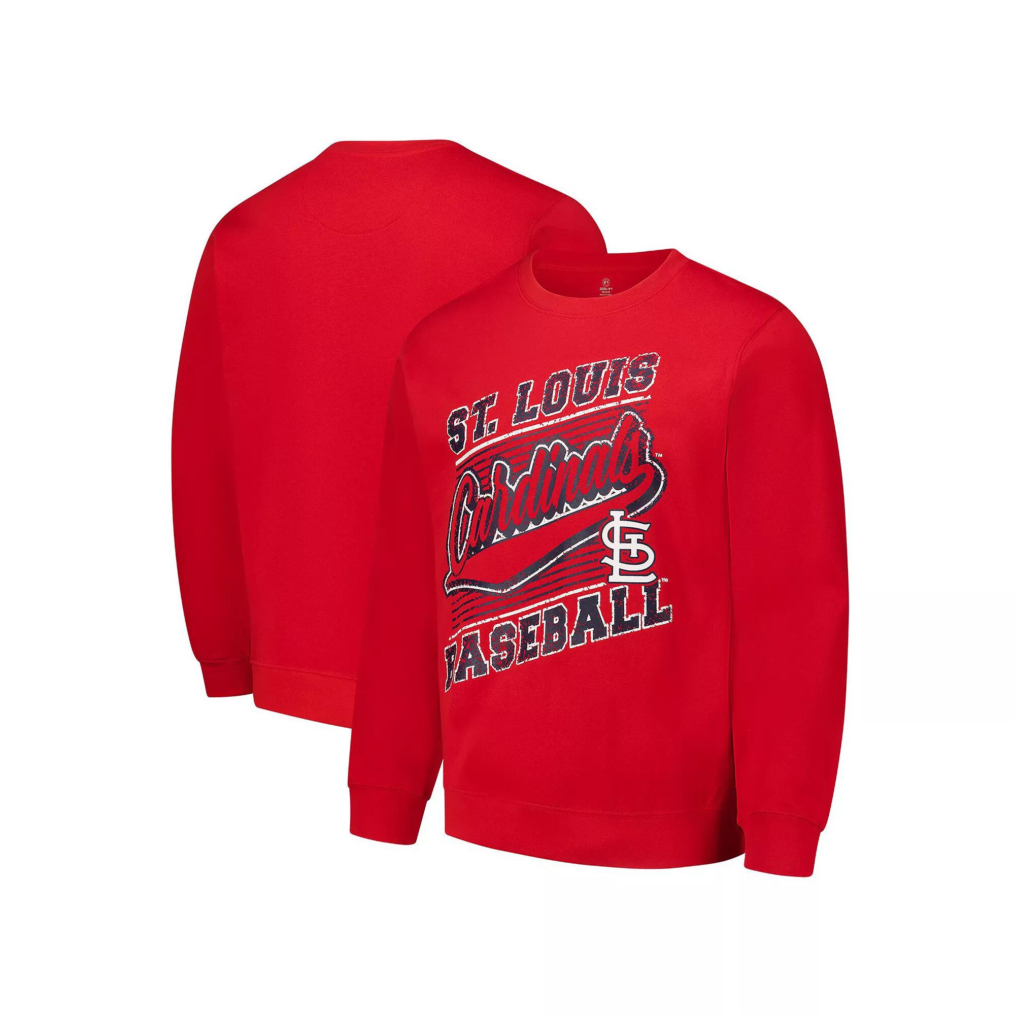 Men's Stitches Red St. Louis Cardinals Pullover Sweatshirt,  Product Image