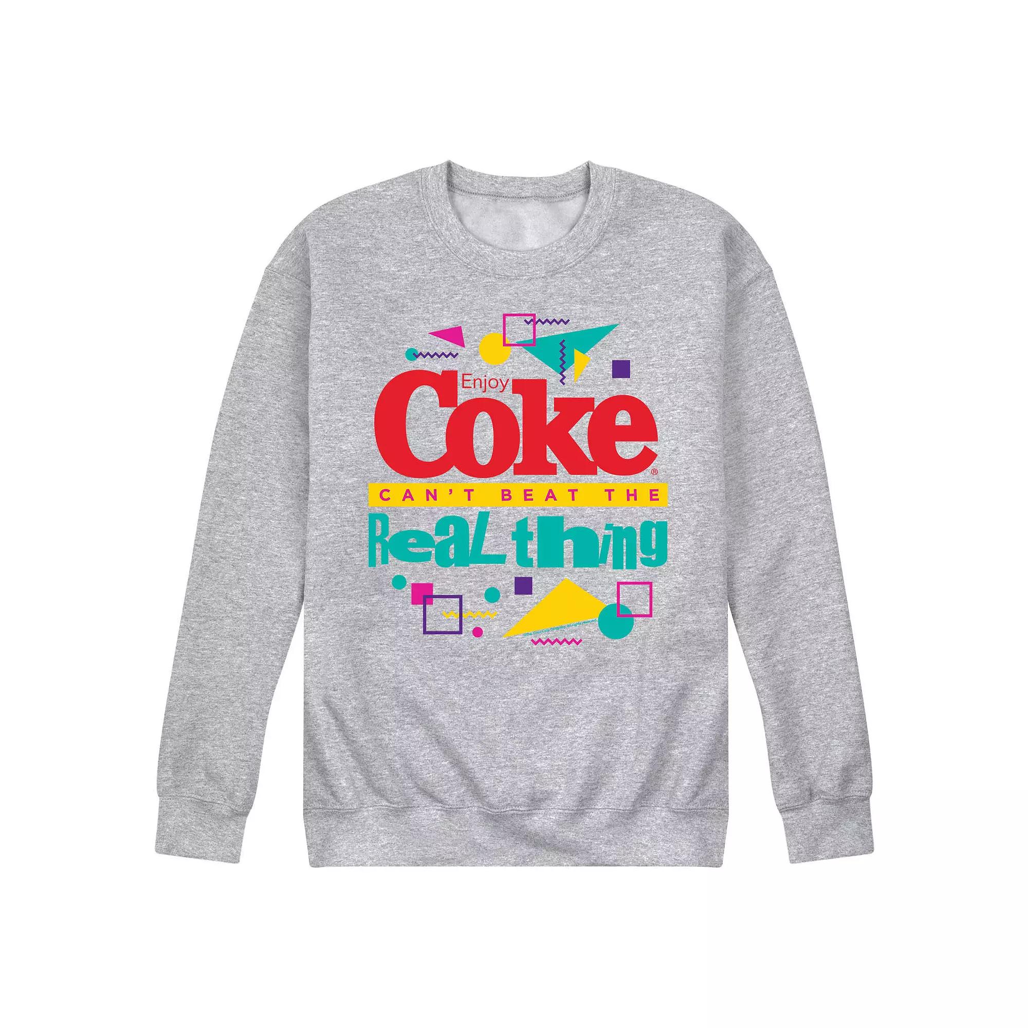 Men's Licensed Character CocaCola Can't Beat the Real Thing Graphic Sweatshirt,  Product Image