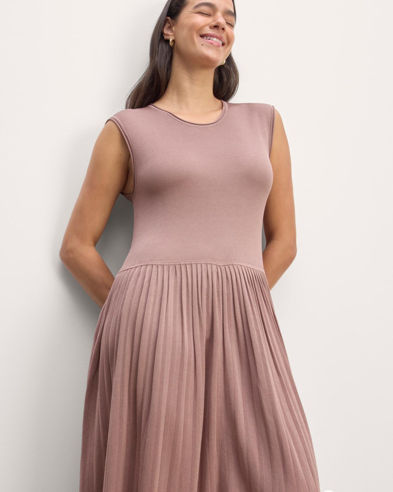 Womens Knit Pleated Dress by Everlane Product Image