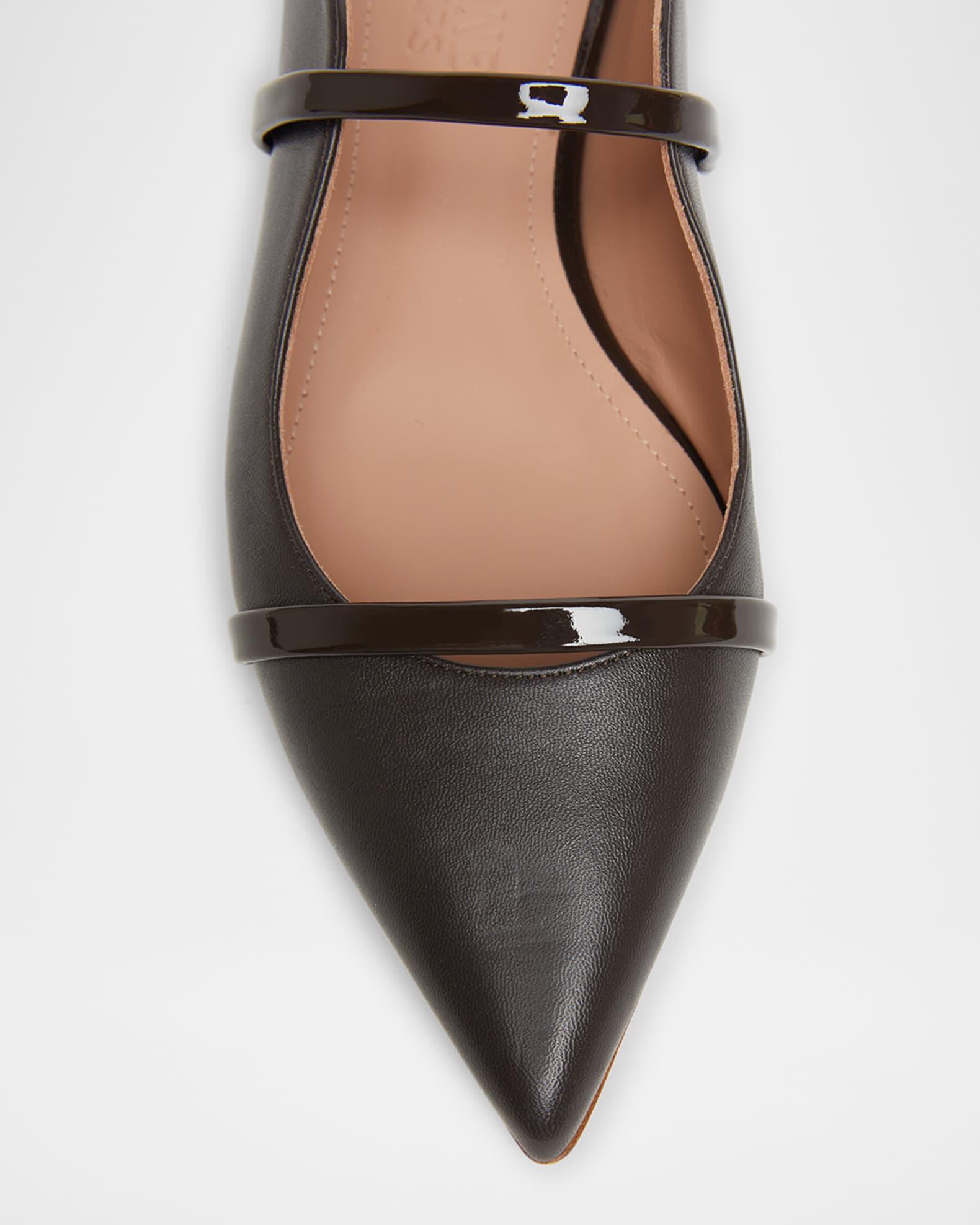 Maureen Leather Dual-Band Ballerina Mules Product Image