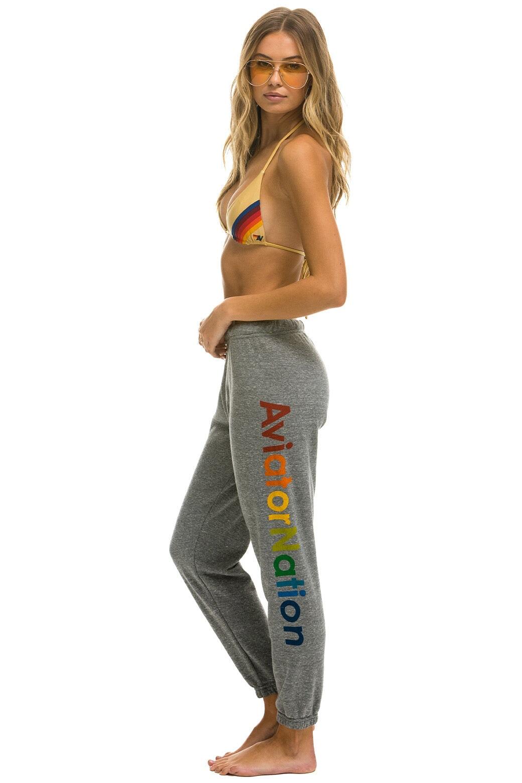 AVIATOR NATION LAGUNA BEACH SWEATPANTS - HEATHER GREY Female Product Image